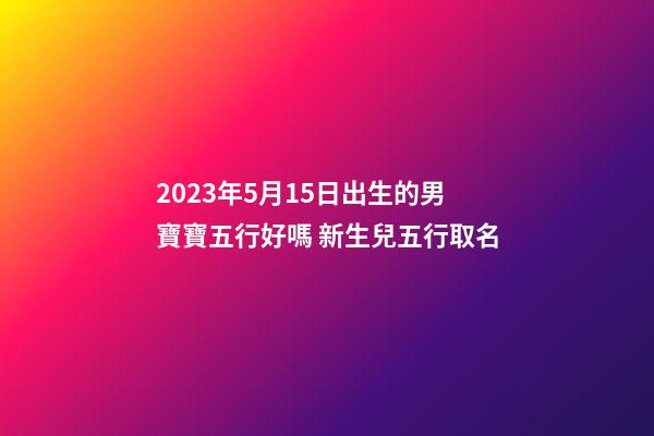 2023年5月15日出生的男寶寶五行好嗎 新生兒五行取名